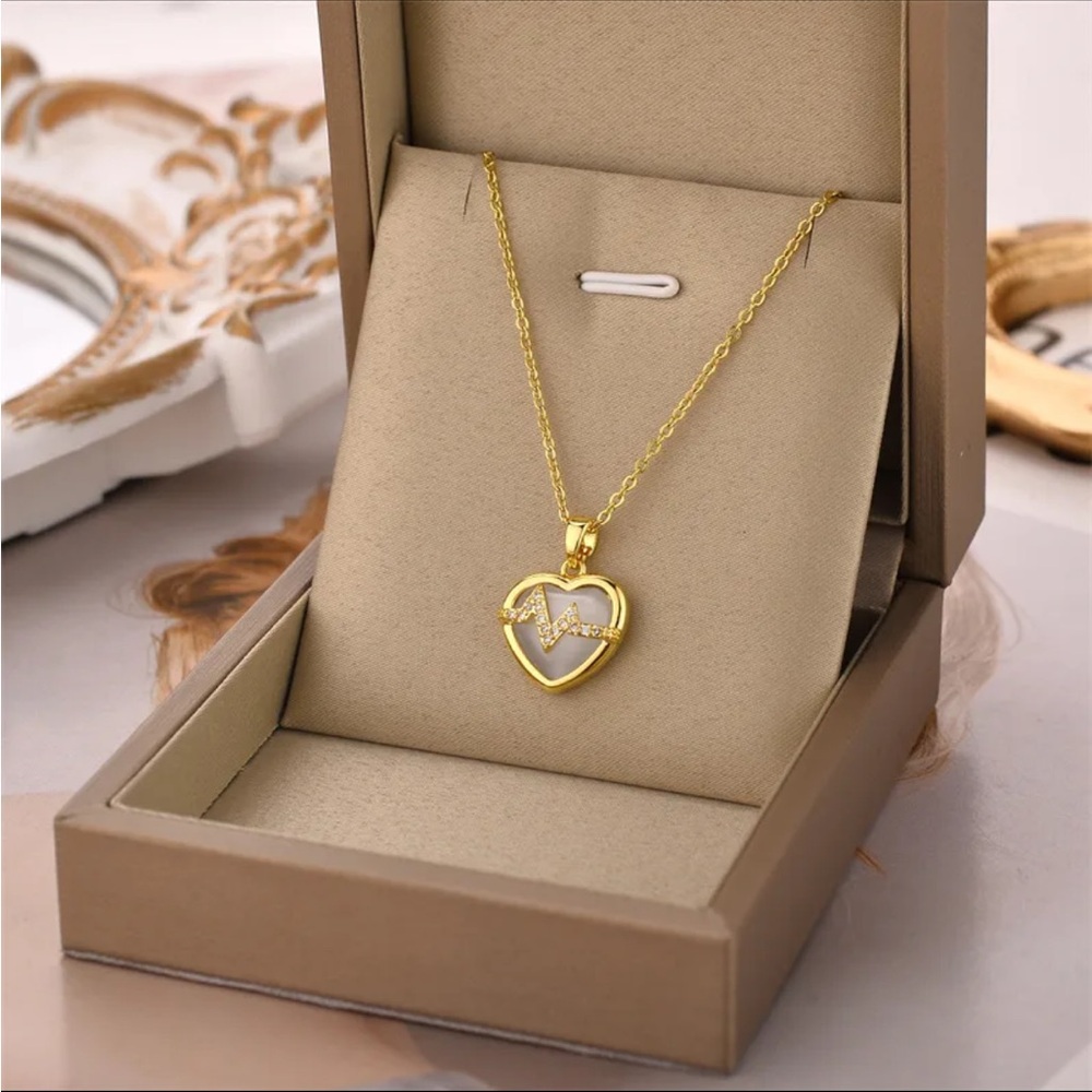 1 Heartbeat Diamond 18K Gold Plated Necklace